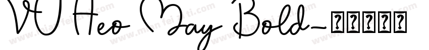 VU Heo May Bold字体转换